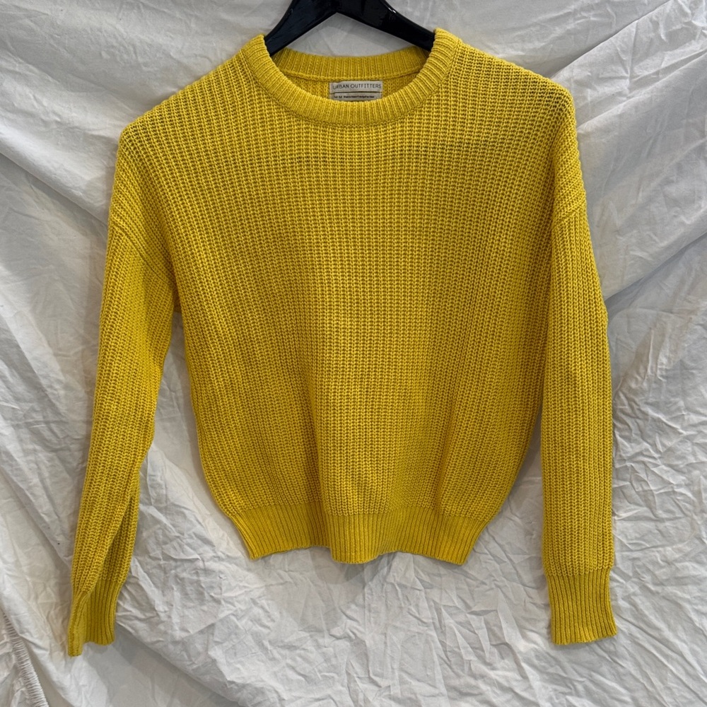 Urban Outfitters Bright Yellow Crew Neck Sweater